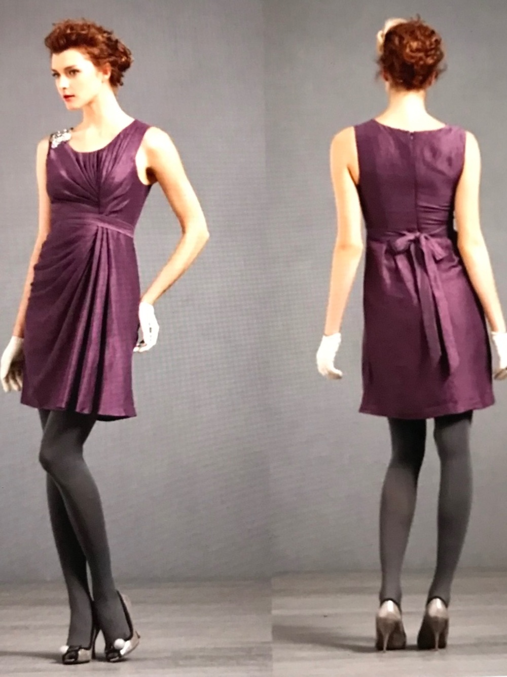 ANTHROPOLOGIE QUILLAREE Sleeveless Ruching with Pleats Linen & Silk Dress Size 8